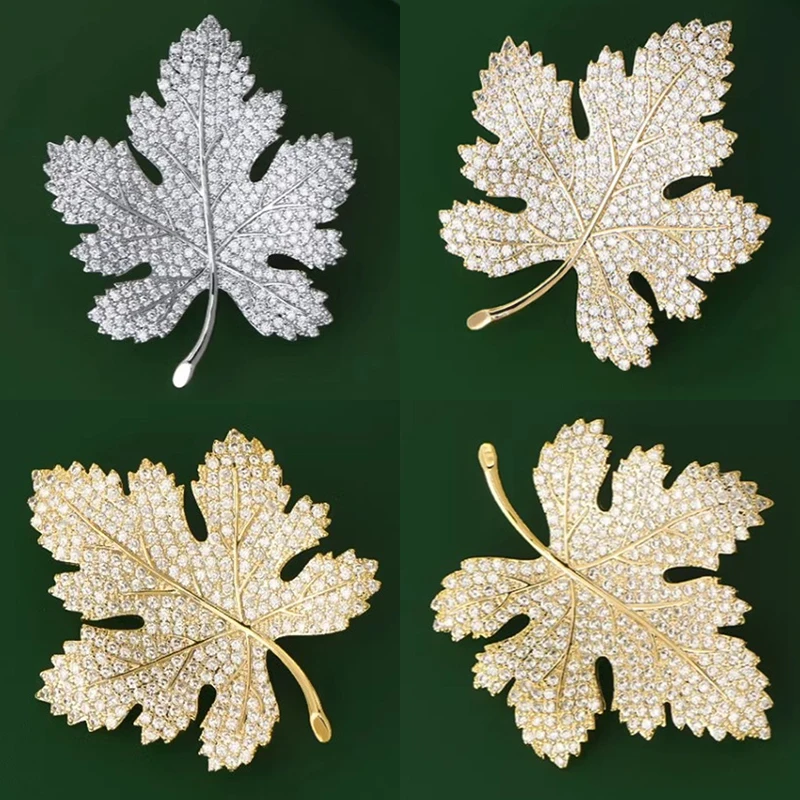 1 шт. блестящая брошь с кленовыми листьями для мужчин и женщин простые броши