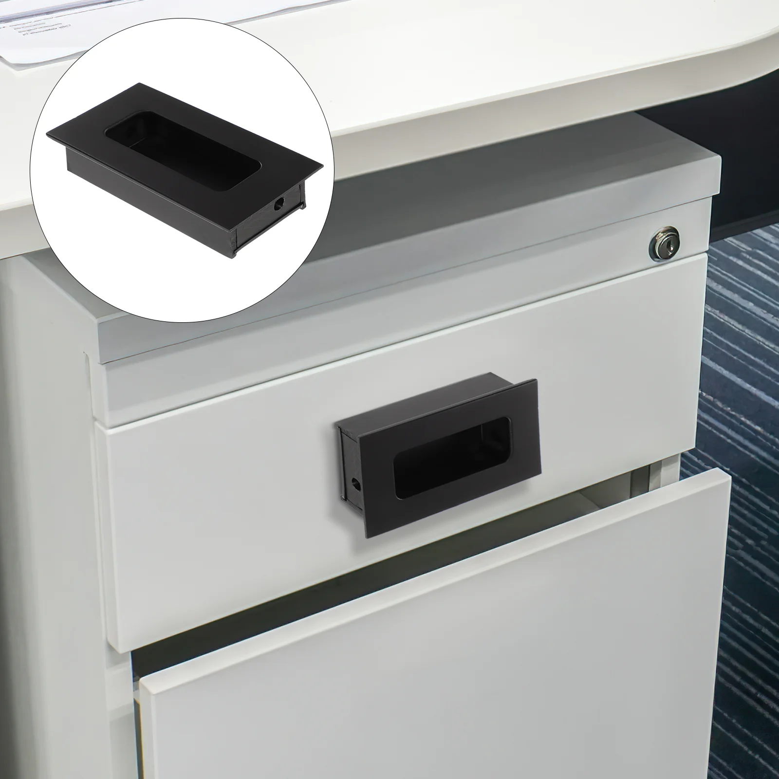 

2 Pcs Concealed Handle Black Cabinet Handles Modern Cabinet Handle Dark Handle Knobs Handles Pulls Aluminum Alloy Cabinet Pulls