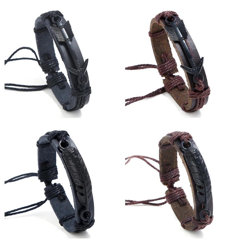 Браслет в стиле хип-хоп для мужчин и женщин кожаный браслет стимпанк скелет череп
