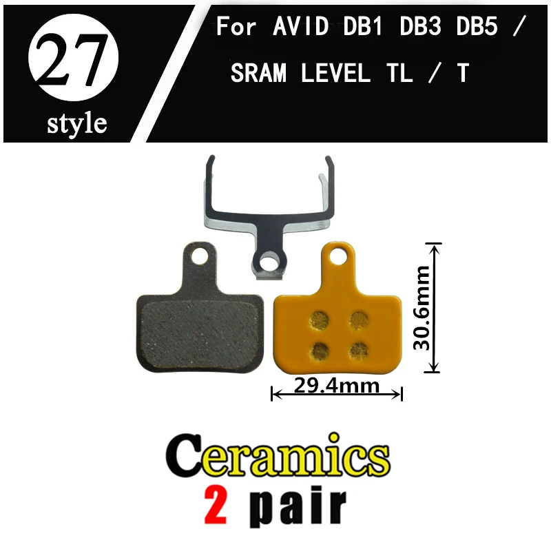 2 пары велосипедных дисковых тормозных колодок для SRAM AVID DB1 DB3 DB5 LEVEL TL/T MTB