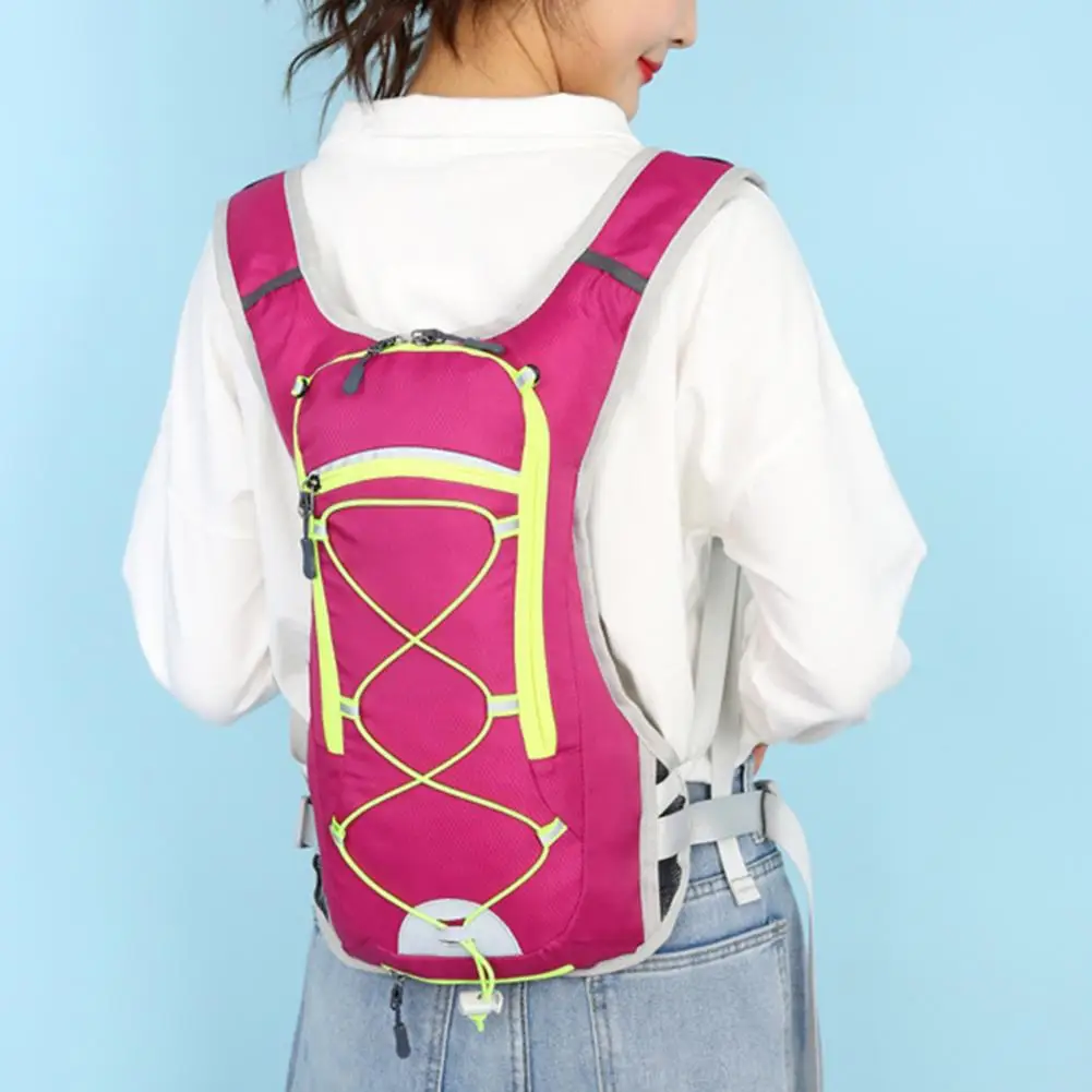 

Useful Multipurpose Compartment Hydration Backpack Lightweight Cycling Water Bag Reflective Strip Cycling Supplies