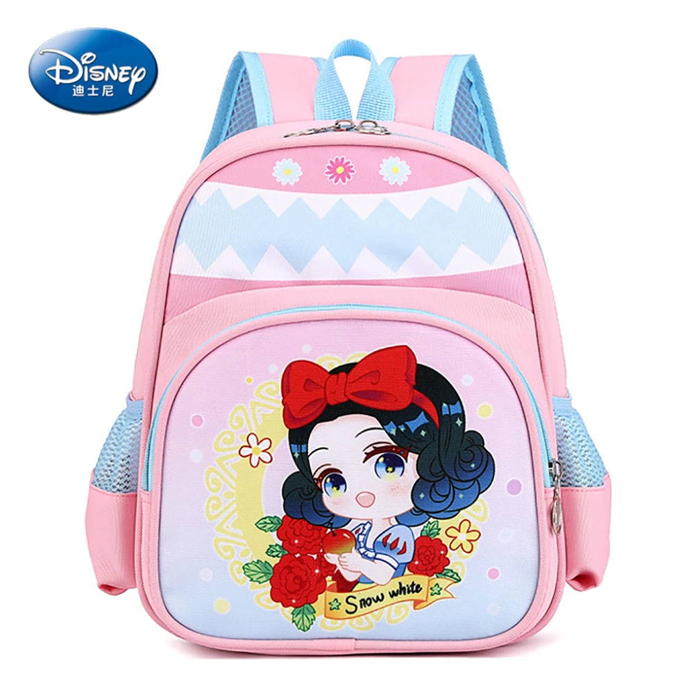 

Disney Kids New Cartoon Princess Schoolbags For Girls Cute Snow White Elsa Print High Quality Backpacks Children's Fashion Bag