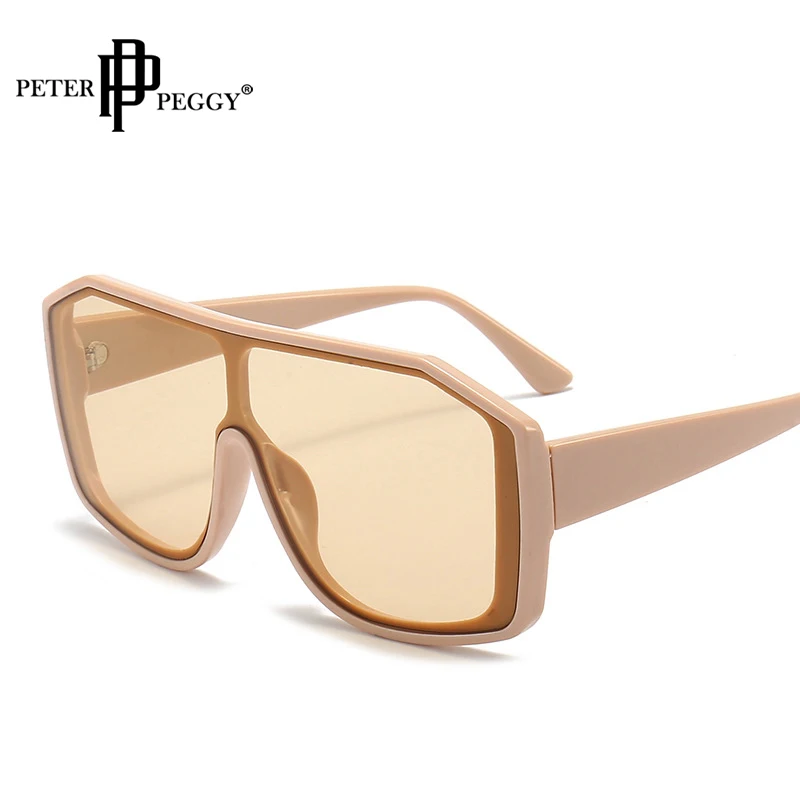 

Vintage Fashion Oversized Square One Piece Sunglasses For Women Luxury Gradient Riding Sun Glasses Female Elegant Big Shades