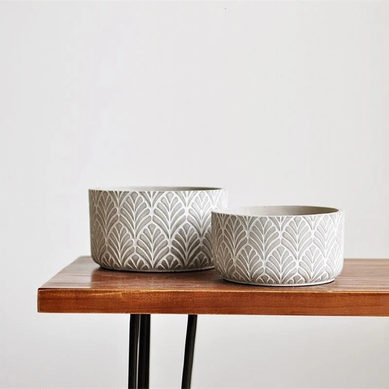 Большой размер Круглый бетонный цветочный горшок силиконовая форма большая