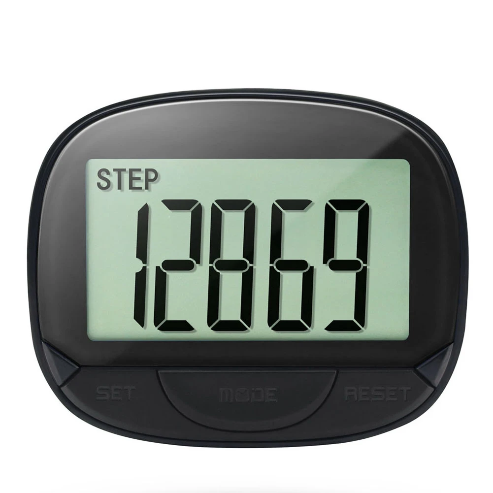 

1Pcs Pedometer 3D Step Counter for Walking, Portable Step Tracker, Step Counter with Display-Black