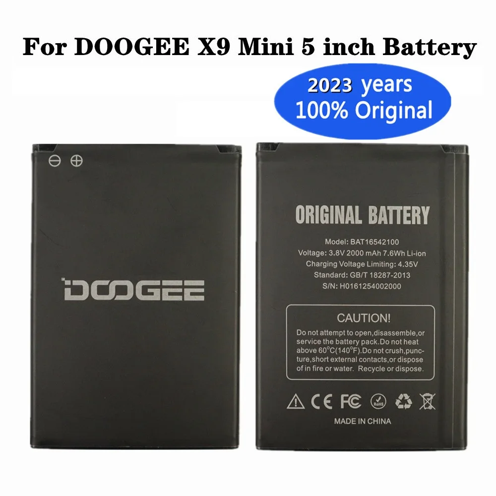 2023 год новинка 2000 мач BAT16542100 оригинальный аккумулятор для DOOGEE X9 Mini 5-дюймовый смартфон сменный аккумулятор батареи