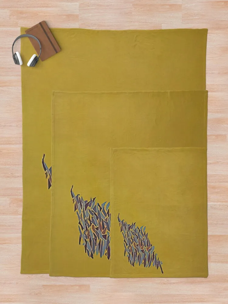 Цвета из желтого золота - 1973 года. Плед Robert Goodnough. Одиночное постельное белье.