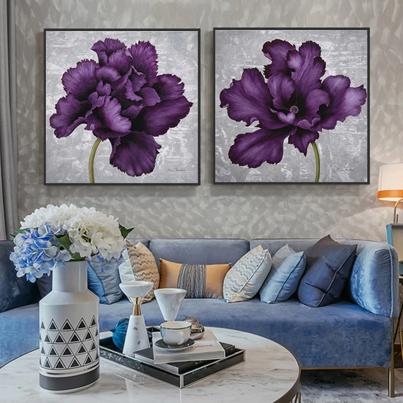 

Картина «букет цветов в белом и темно-фиолетовом цветах»