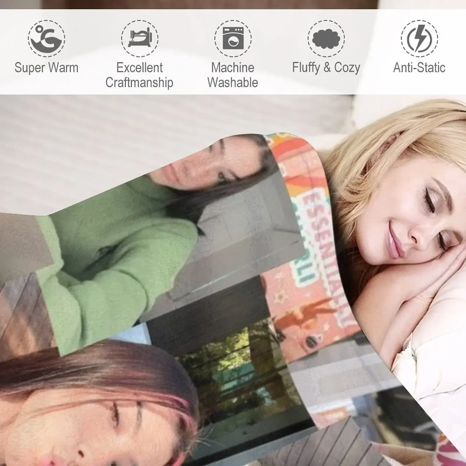 Коллаж Charli Dɺmelio одеяло идеи подарков на день Святого Валентина декоративный