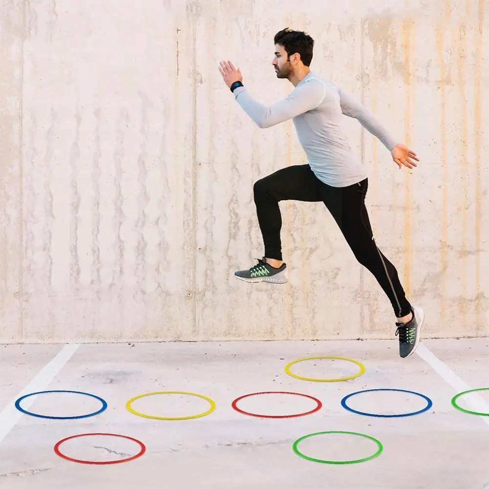 

5pcs 40cm Dia Soccer Speed Agility Rings Football Training Rings Agility Classic Durable Delicate Equipment Training Gear S8m5