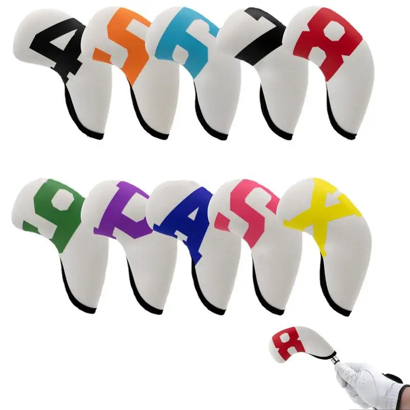 

Golf Iron Head Covers Set 10 Pieces Iron Head Protective Covers Universal Golf Club Protector Case Gifts For Golfers And Golf
