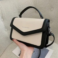 panelled pu leather shoulder bags for women summer new brand crossbody womens bag 2022 small flap fashion solid female handbags