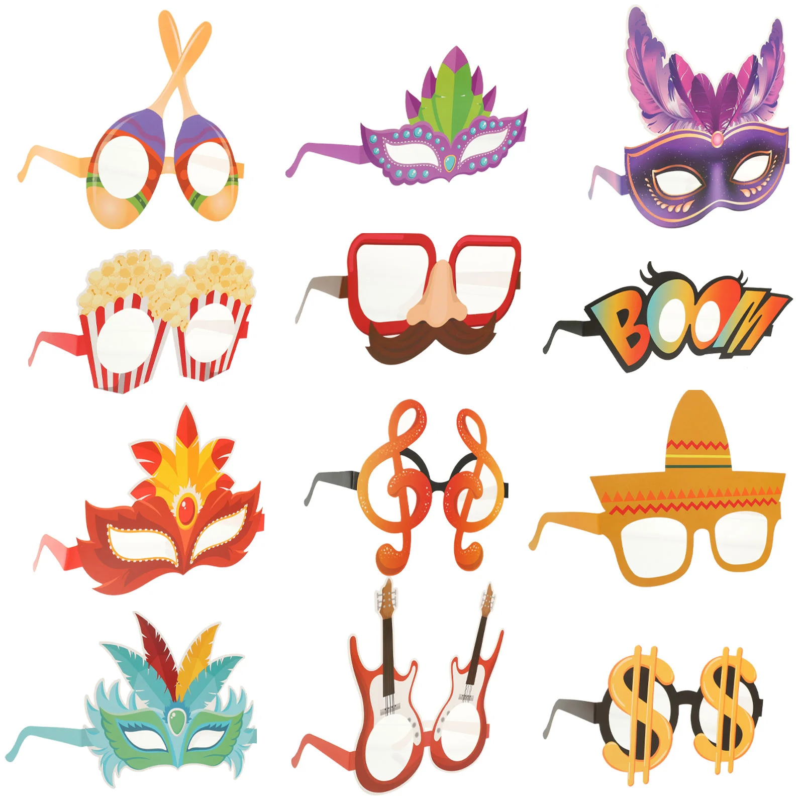 

Бумажные Очки для вечеринки, дня рождения, Марди карнавала, необычная фотобудка, забавные сувениры, тропические очки, солнцезащитные очки, д...