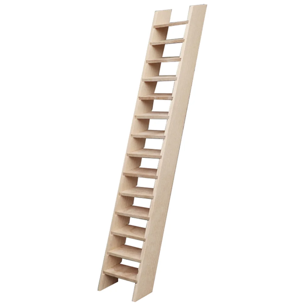 

Decorative Ladder Wood Tiny Furniture Miniature Scene Models Wooden Ladders House