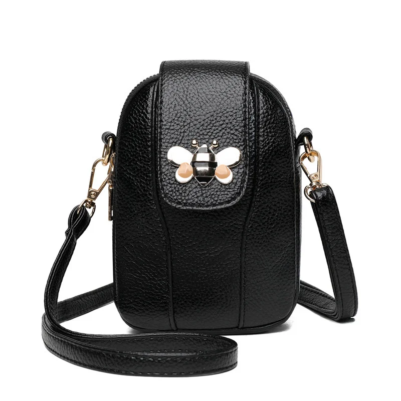 2022 new mini bag soft leather women's Shoulder Bag Messenger Bag Fashion large capacity mobile phone bag litchi pattern