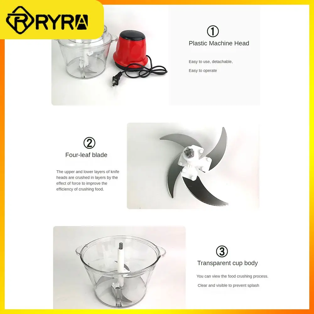 

2l Cooking Machine Powerful Crusher Garlic Vegetable Stuffing Auxiliary Mixer For Kitchen Meat Slicer Machine 1pcs Food Grade Pc