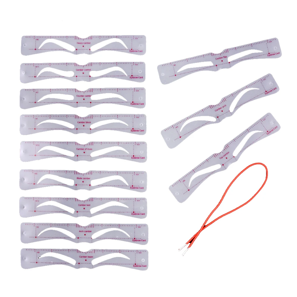 

8/12 Pcs Reusable Eye Brow Drawing Guide Eyebrow Stencil Set Styling Shaping Grooming Template Card Kit Eyebrow Shaper Makeup