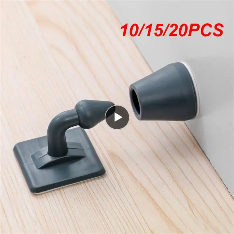 

10/15/20PCS Anti-bump Door Catch Nail-free Safety Tools Door Wall Buffer Furniture Hardware Non-punch Door Stopper Wholesale