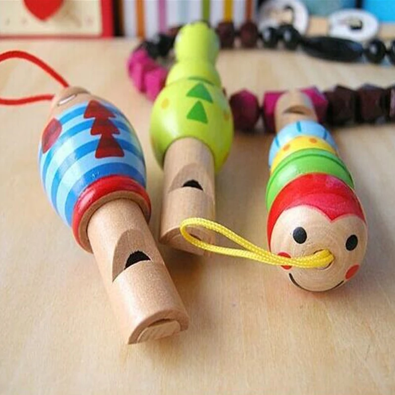

1 Pcs High Quality Children's Wooden Whistle Baby Animal Puzzle Educational Toys For Music Training Early Eduactional Gifts
