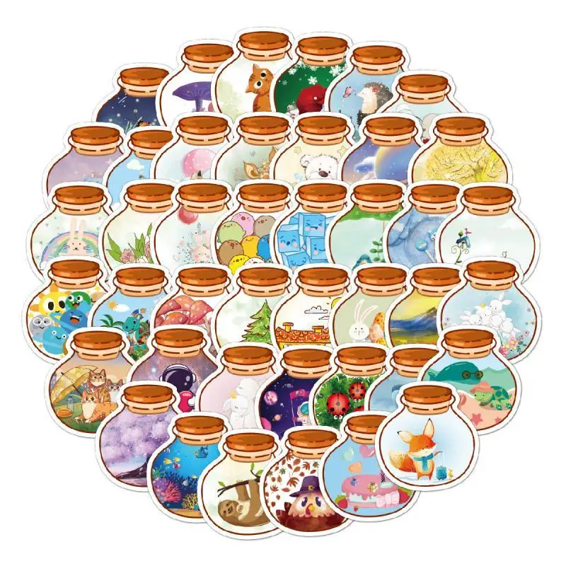 

50 bottles of small fresh creative graffiti stickers stationery luggage water cup stickers waterproof