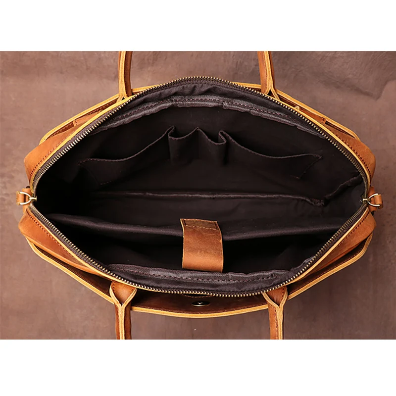 SPIDOR 2023 New Men's Briefcase, Genuine Leather, Men's Laptop Bag, Men's Handbag, Business Office Bag, Handbag, Document Bag
