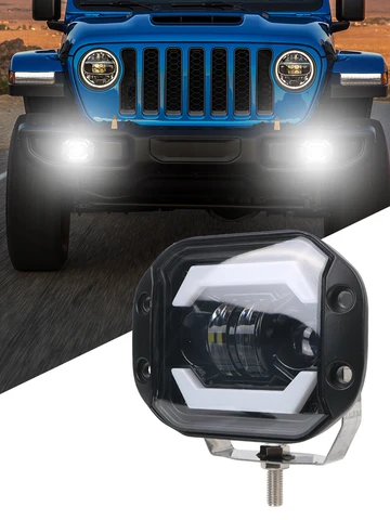 Фары головного света для внедорожников Jeep, внедорожников 4x4, внедорожников, фары головного света для внедорожников, встраиваемые в землю, 6000K, 12 В