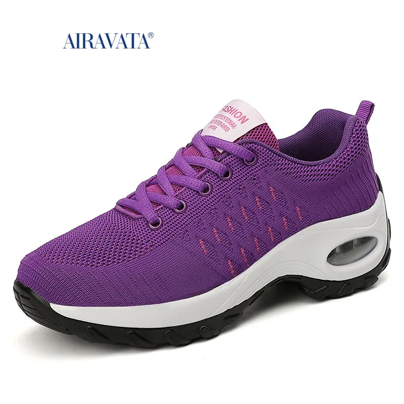 Sneakers Women Tennis Shoes Platforms Increasing Height Female Breathable Sports Footwear Air Cushion Lace-up Tenis Femenino
