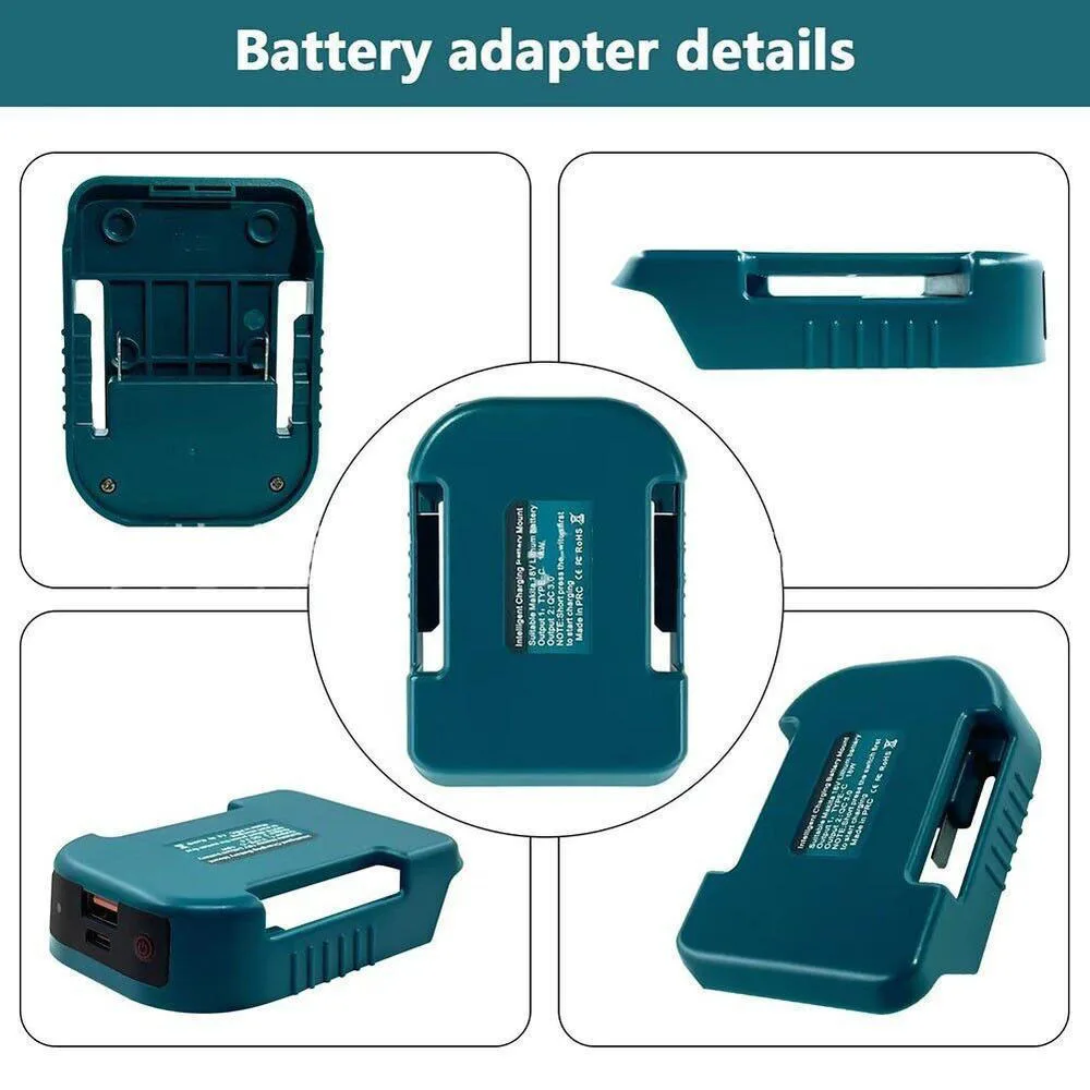 Держатель аккумулятора для Makita18V с USB-портом Type-C