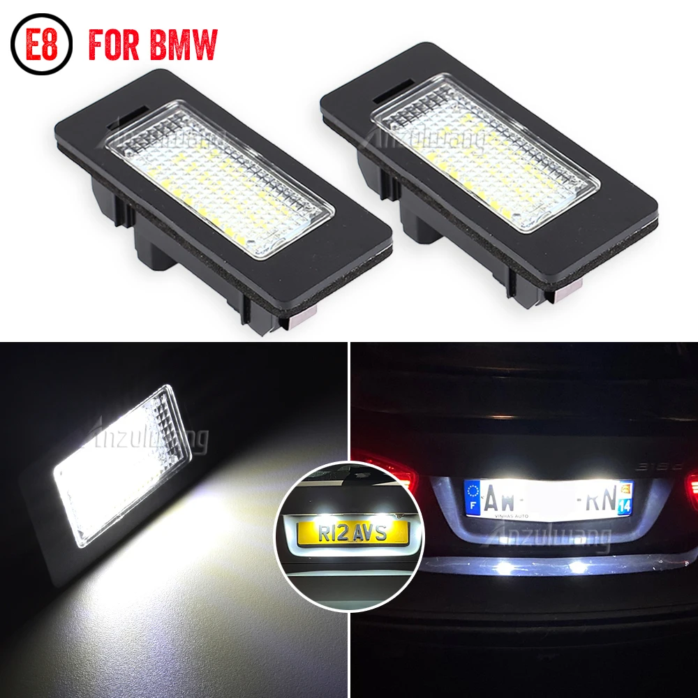 

2Pcs For BMW 5 Series E60 E39 E61 E70 E71 E72 E82 E84 E88 E90 E91 E92 E93 12V Car LED License Plate Light 6000K Xenon Parts 12V