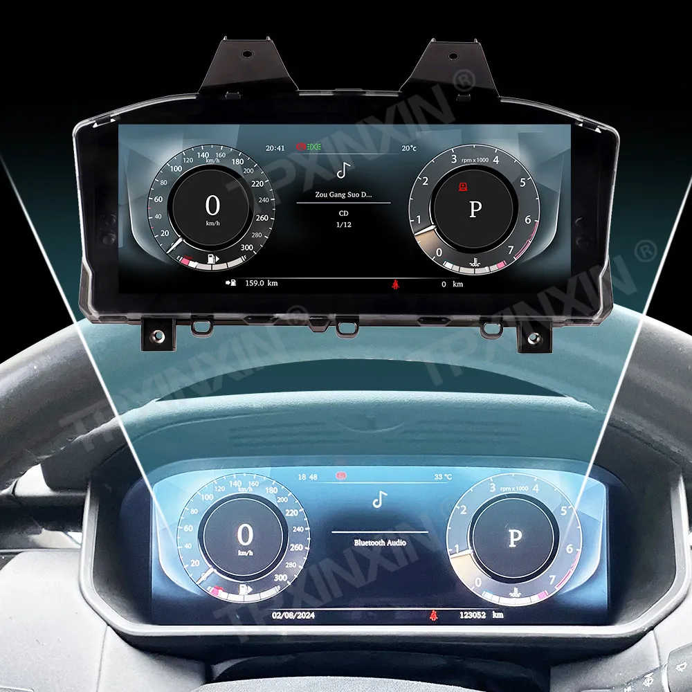 Фото Цифровая приборная панель для Land Rover Discovery 5 2017-2021, ЖК-панель приборов, спидометр, виртуальная приборная панель, 2DIN, одометр №5