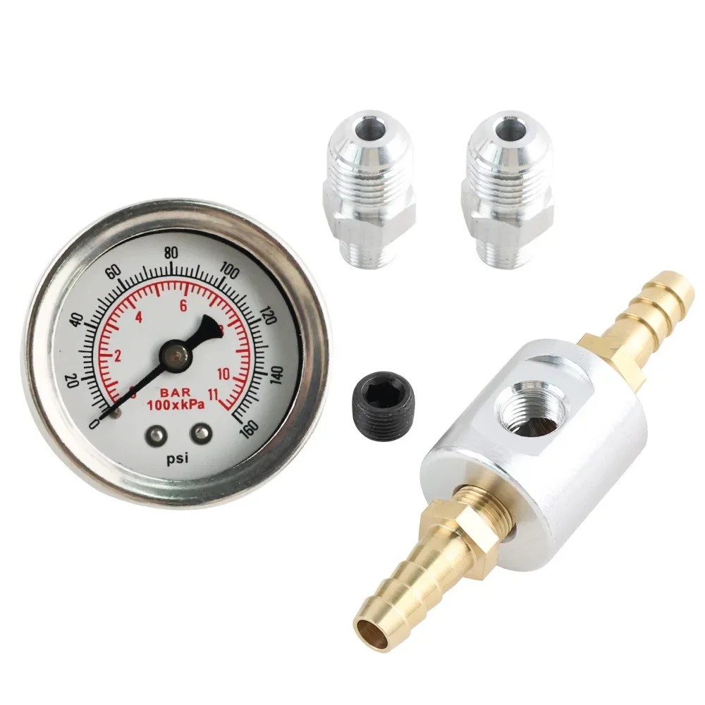 Универсальный манометр для гидравлического топлива 0-160PSI 0-11Bar 1/8 NPT адаптер
