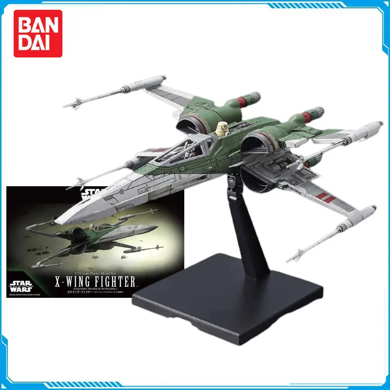 

Em Estoque Bandai Original Anime Figura Star Wars The Rise of Skywalker X-wing Starfighter Action Figure Collection Model Toys