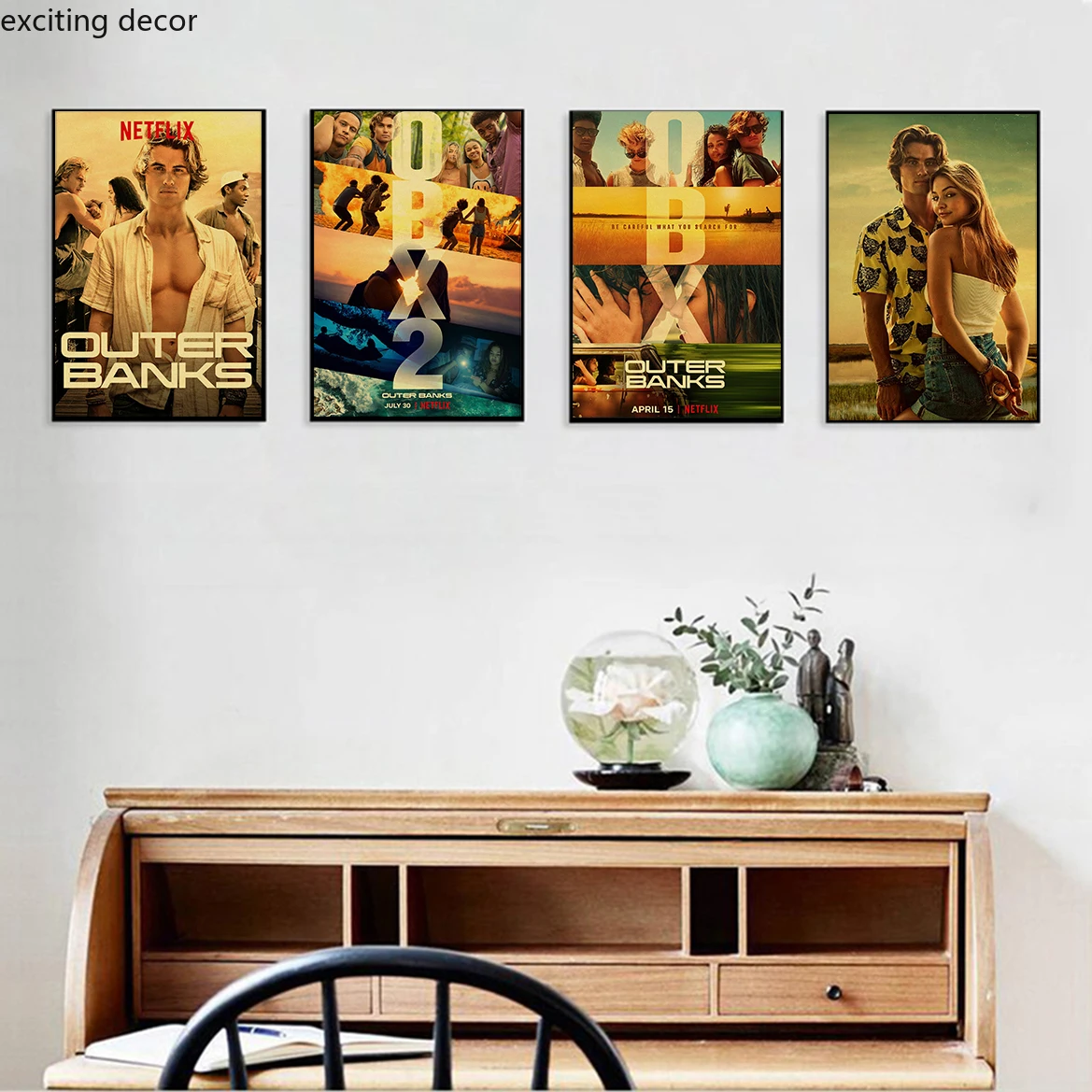 Постеры в стиле ретро для классического ТВ-шоу с внешними банками постеры