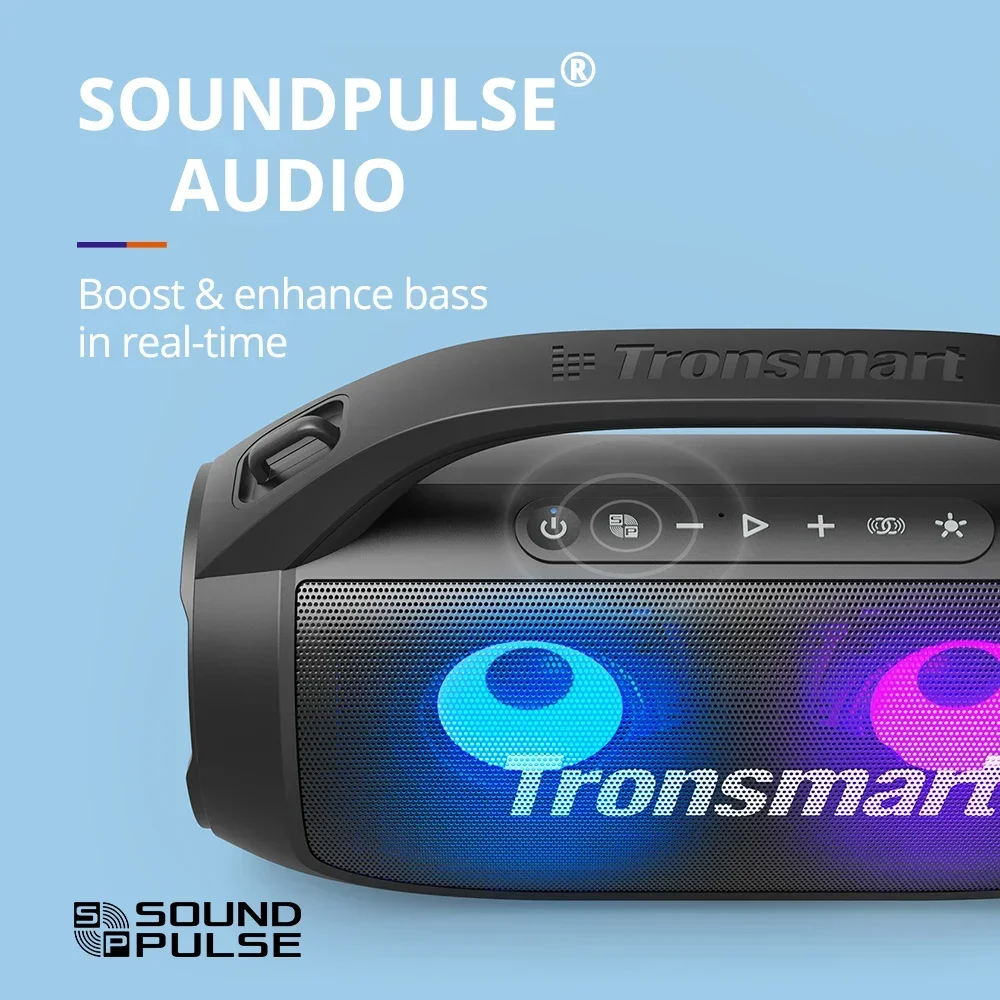 Фото Портативная колонка Tronsmart Bang SE с мощным звуком, Bluetooth 5.3, удобной ручкой, 24-часовым временем работы, для вечеринок и кемпинга №3