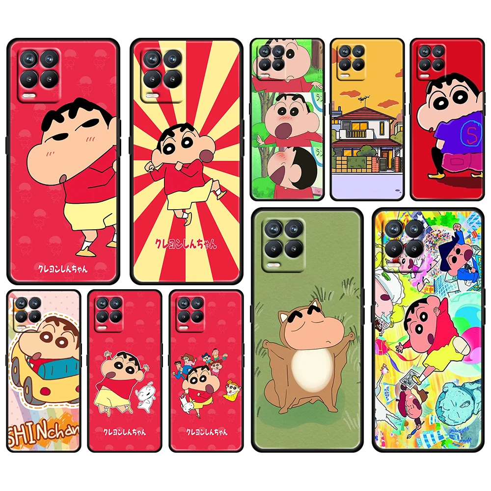 

Crayon Cartoon Shin chan For OPPO GT Master Find X5 X3 Realme 9 8 6 C3 C21Y Pro Lite A53S A5 A9 2020 Black Phone Case Cover Capa