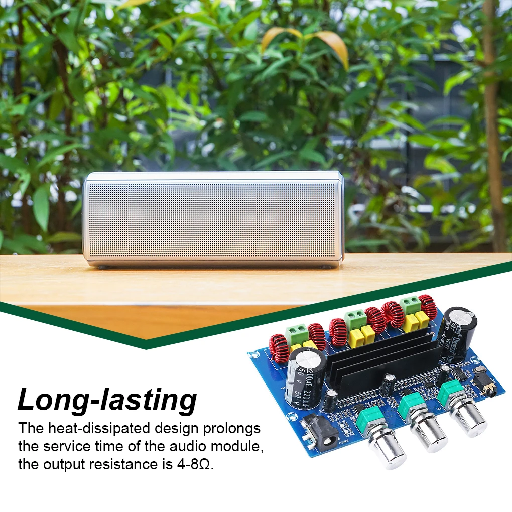 

Bluetooth-compatible Power Amplifier 2 1 Wireless Audio AMP Subwoofer