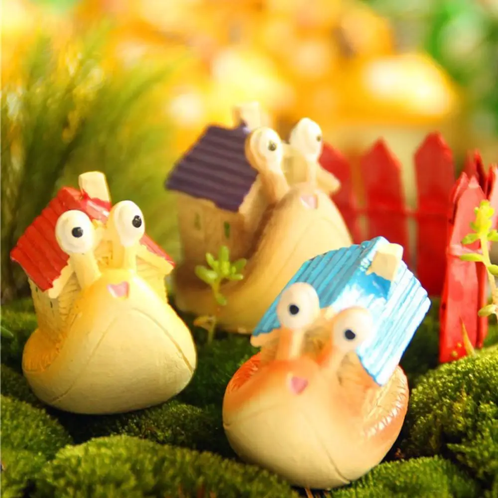 

4 X 3 X 4cm Mini Snail Resin Figurine Cute Ornament Statue For Potting Shed