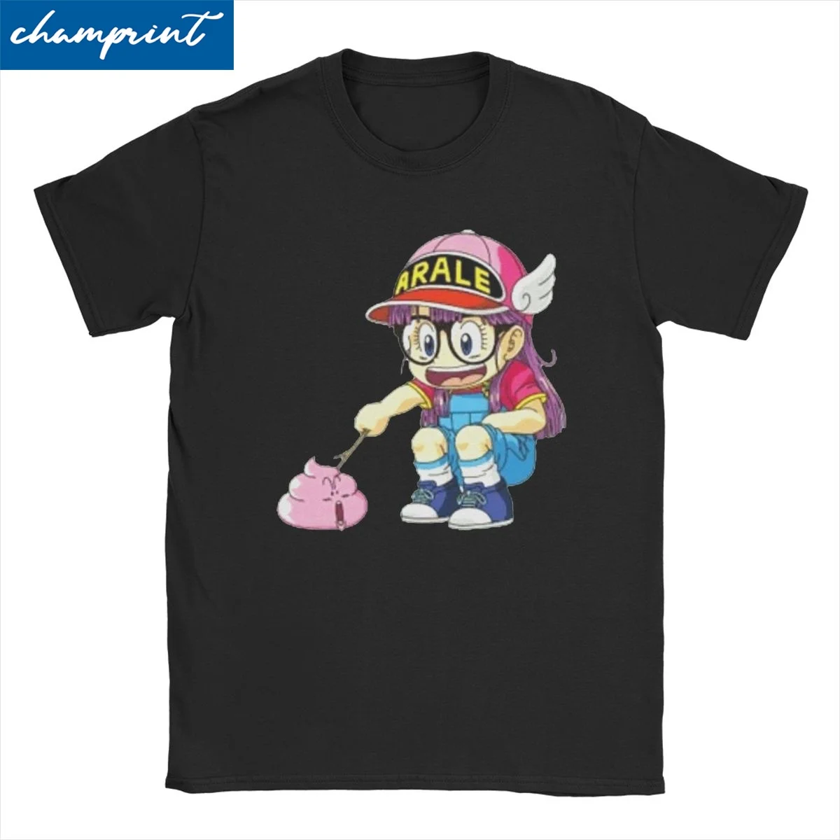 Arale Poking Poop Dr Slump для мужчин и женщин футболка Unchi-kun аниме забавная футболки с
