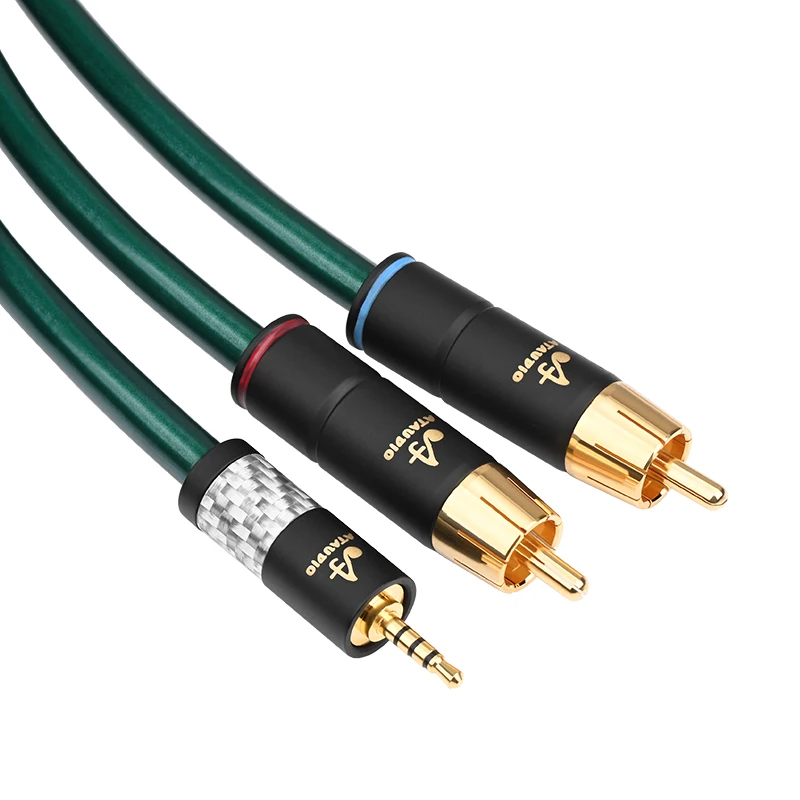 

HIFI 2.5mm TRRS balance to 2RCA cable OCC noise immunity with nerve wire 2.5mm to RCA audio cable