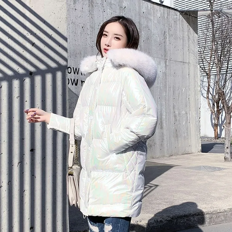 Новинка 2023, женское пуховое пальто из хлопка