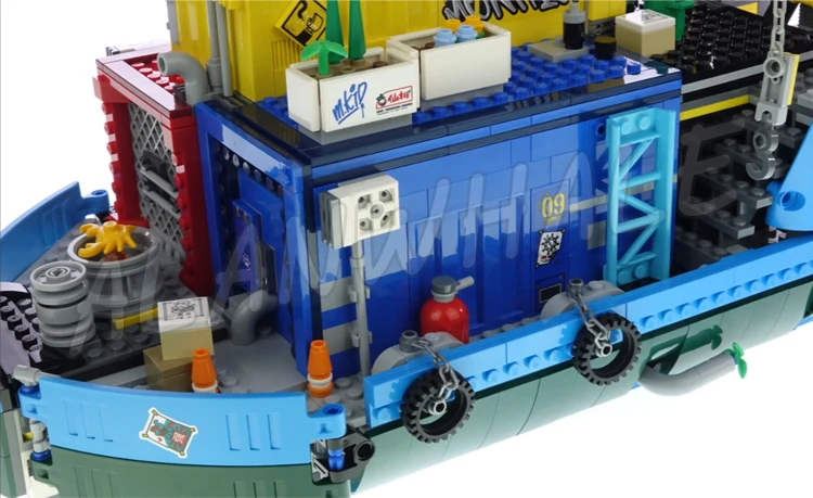 2001 шт. Monkie Kid Team Secret HQ Ship Bull Clones Assault Boat Workshop Mech 11546 Строительные блоки Игрушки