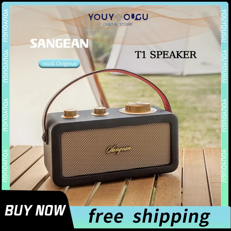 

Sangean Master T1 Wireless Bluetooth Speaker Retro Sound Portable Radio Deep Bass Wireless Outdoor Subwoofer Radio Birthday Gift