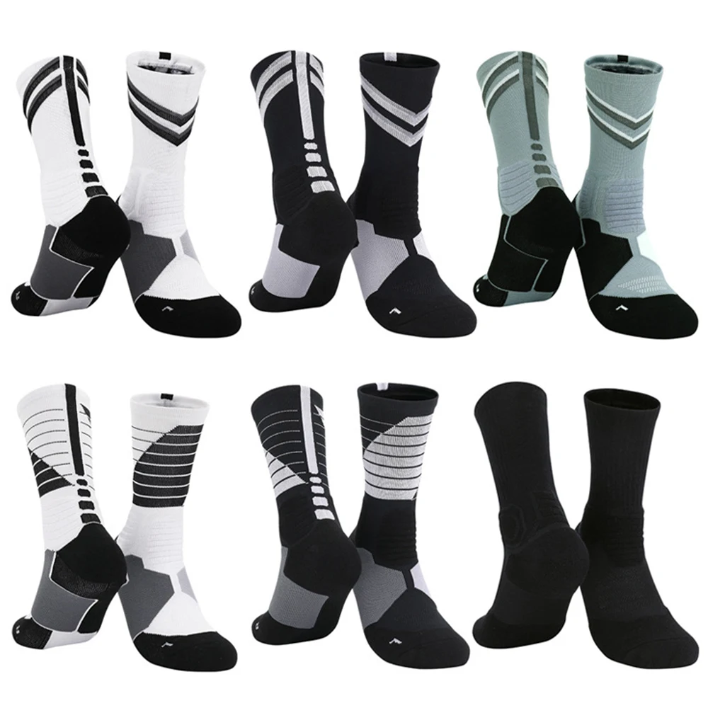 Winter Shock Absorption Compression Basketball Men's Training Sock Professional Sports Breathable Sweat-absorbent Towel Socks