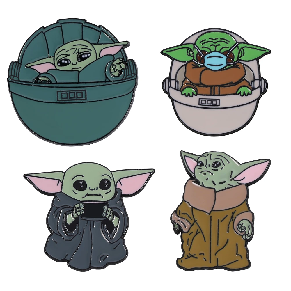 

Cartoon Cute Yoda Baby Enamel Lapel Pin Movie Star Wars Master Yoda Badge Brooch Backpack Jacket Jewelry Accessories Gifts