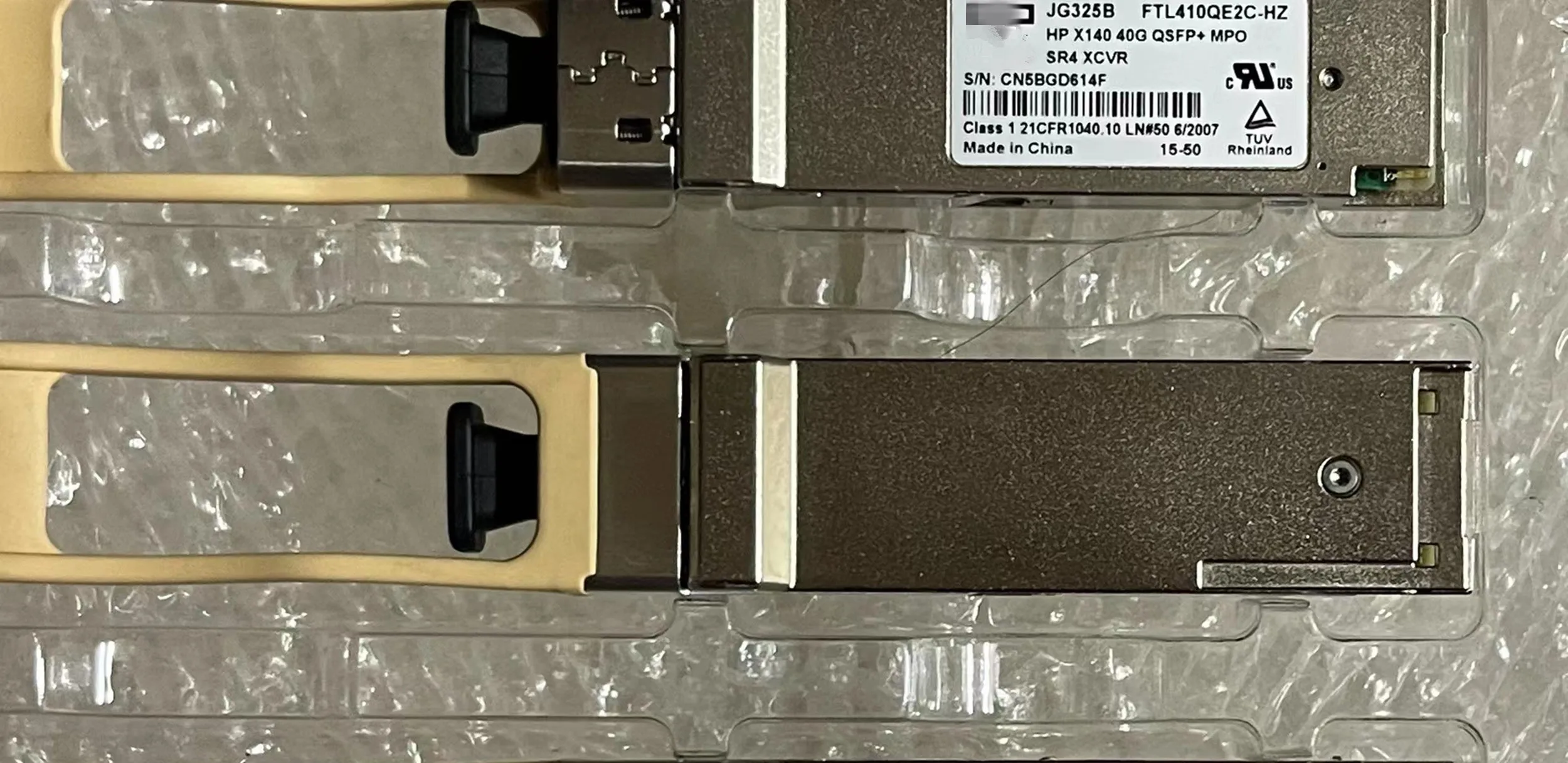 QSFP MPO 40G Fiber Optical Module H-PE JG325B FTL410QE2C-HZ HP X140 40G QSFP+ MPO SR4 XCVR 40g Fiber Switch Transceiver