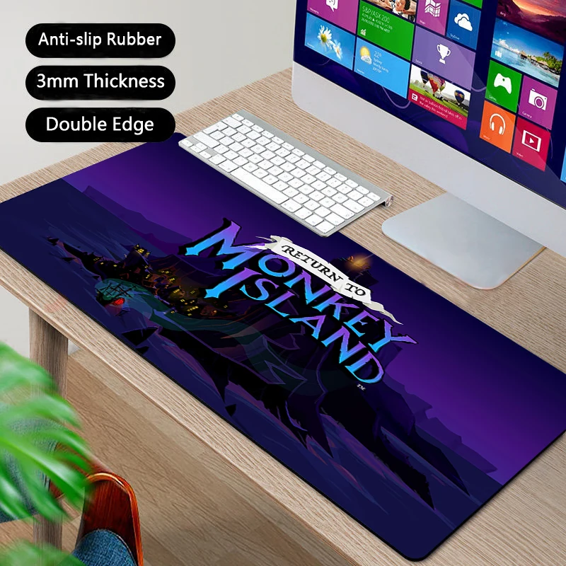 

Mause Pad Monkey Island Gaming Mouse Mat Mausepad Pads Kawaii Large Mousepad Gamer Mats Computer Accessories Cabinet Pc Keyboard