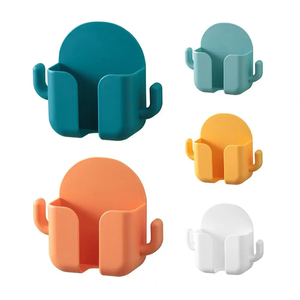 

Wall Organizer Remote Control Holder Mounted Self-adhesive ABS Drill Free Easy to Install Mobile Phone Charging Holder for Home