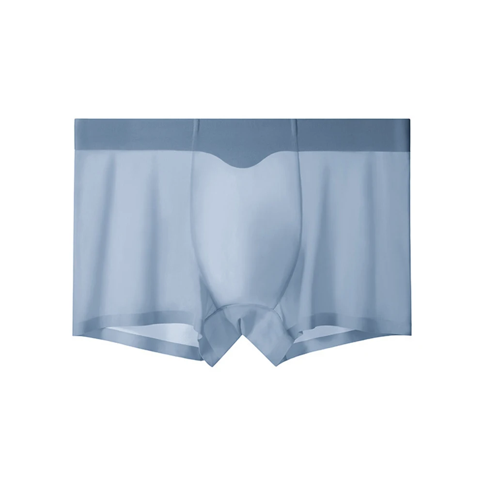 

Мужские трусы-боксеры из Ice Silk, нижнее белье, шорты, мужские дышащие трусы-боксеры, Мягкие Бесшовные трусы, летние трусы