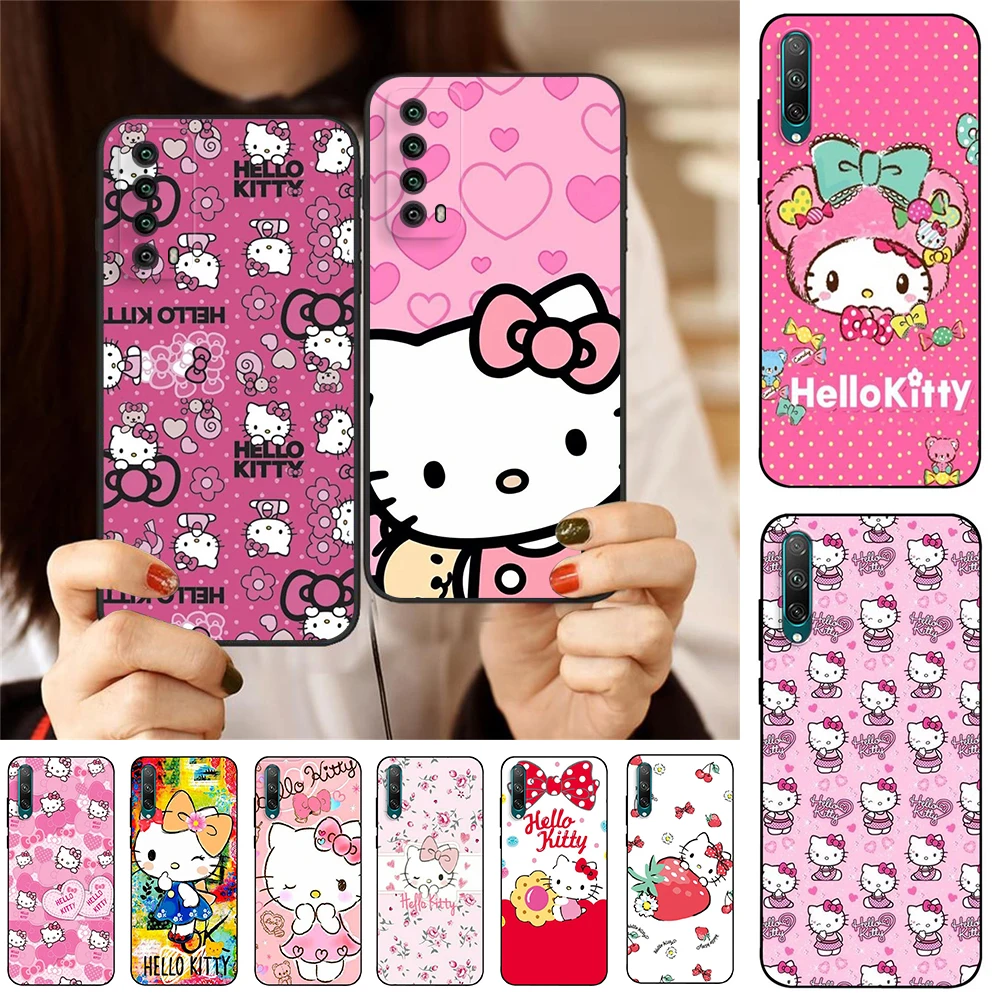 

Hot Fashionable Hello Kitty Silicone Case for Honor X7 8X Max 9 9A 10 20 30 50 Lite 50 60 70 80 SE Pro 10i 20i 20e Back Cover