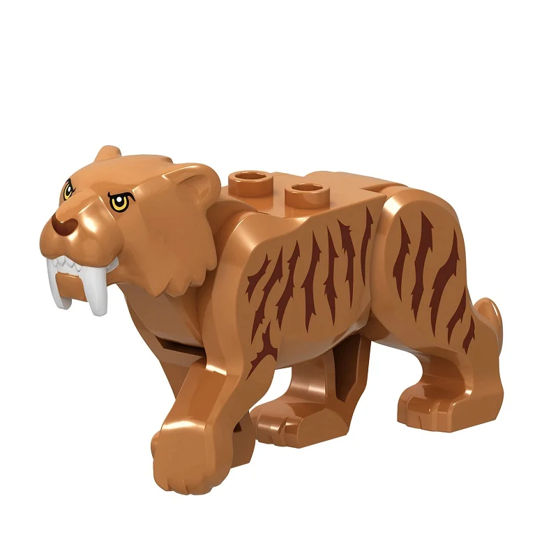 Детский конструктор смайлон модель мамонта Юрского периода развивающий кирпич
